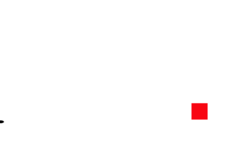 The Sharpe Agency minimalist white logo background with red square accent