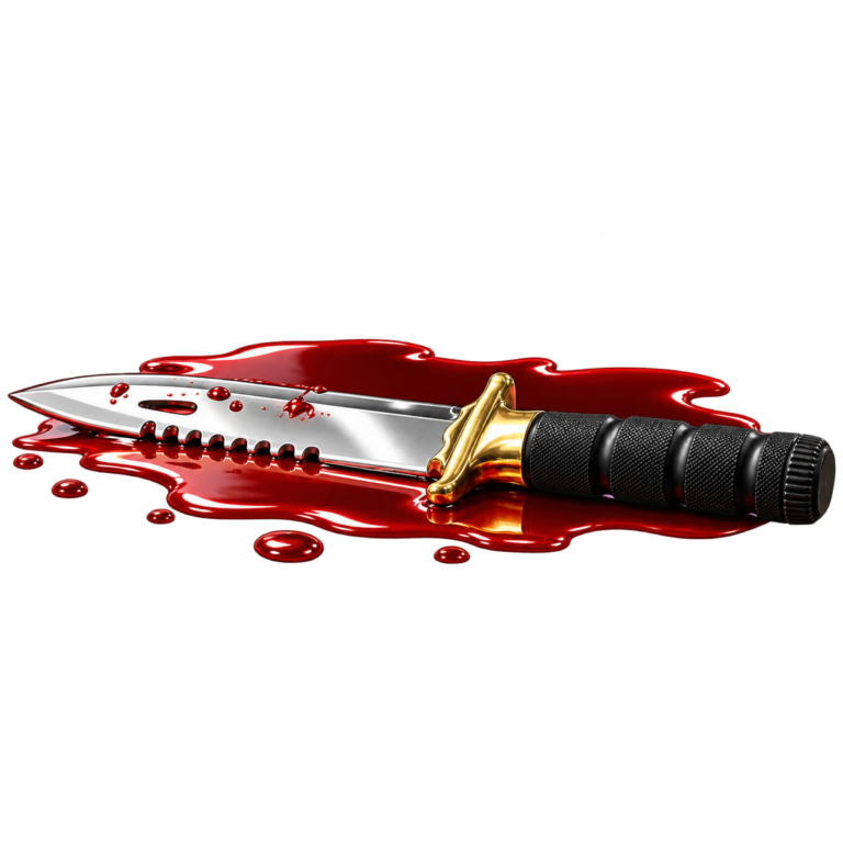 dagger in red